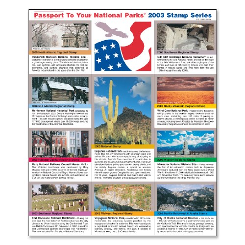 2003 Passport Stamp Set Shop Americas National Parks